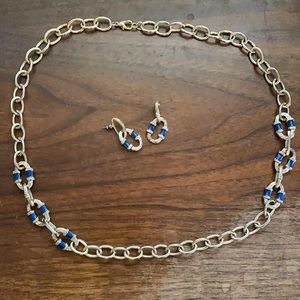 Vintage Nautical Necklace and Earring Set